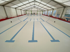 Préparation support béton piscine municipale