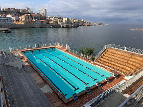 Préparation support béton piscine municipale