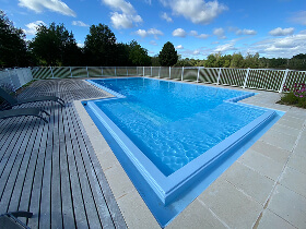 Préparation support béton piscine municipale