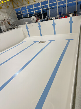 Préparation support béton piscine municipale